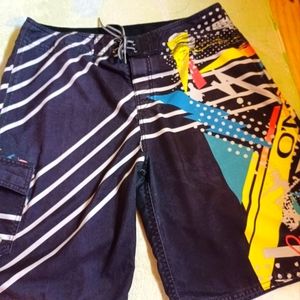 O'Neill Vintage Boardshorts With Graphics And Name Branding-Size 36